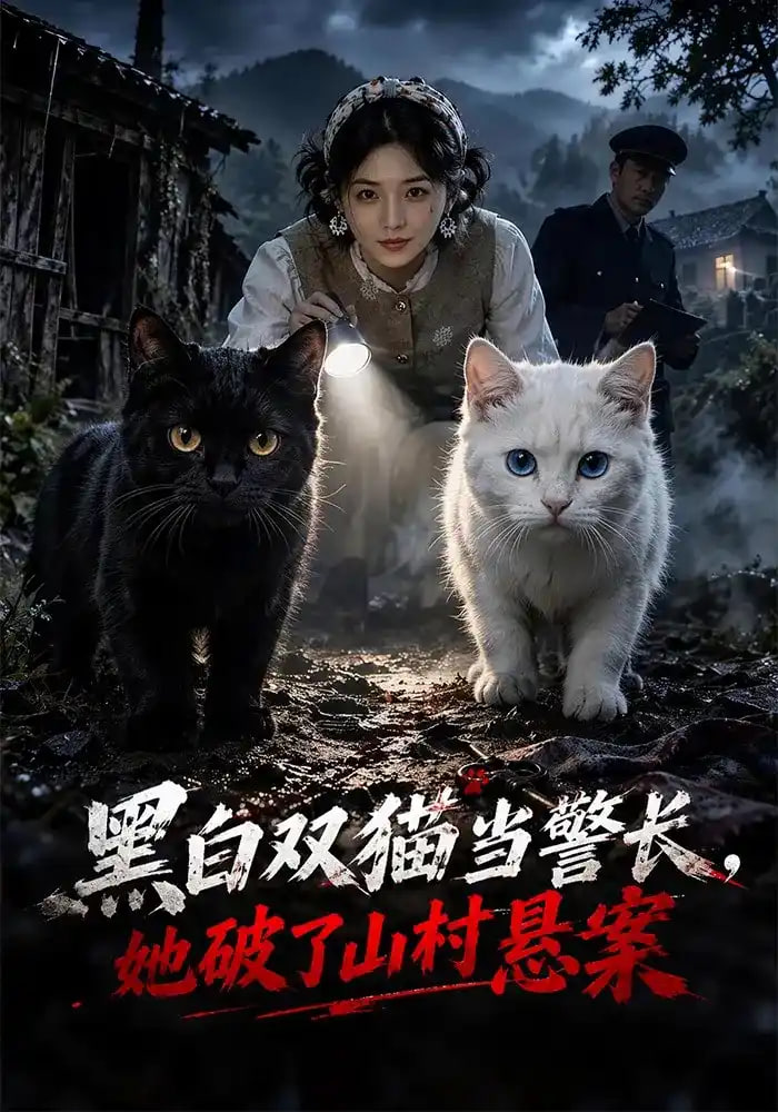 黑白双猫当警长,她破了山村悬案