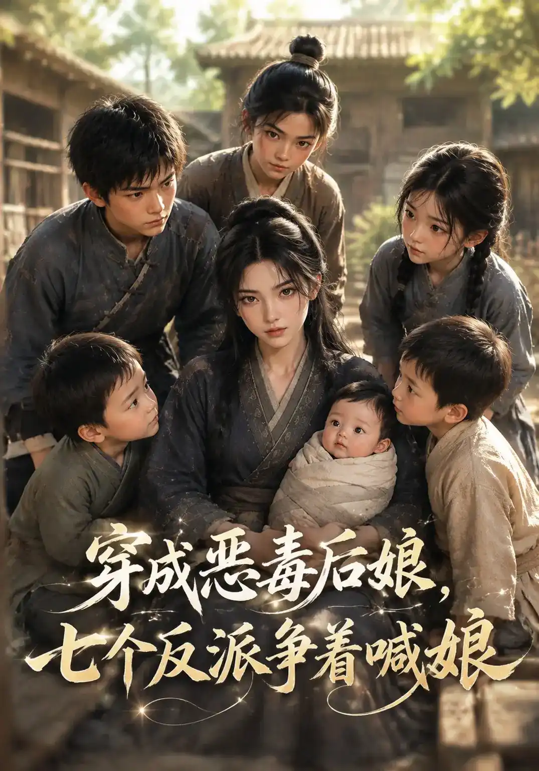 穿成恶毒后娘,七个反派争着喊娘